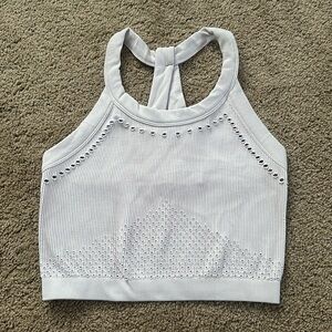 EUC FP Movement Serendipity Crochet Cami Ribbed Eyelet Crop, Size Medium / Large